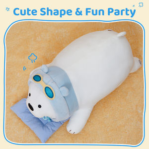 Peluche de los Ositos Desnudos en Posición Acostada, Oso Polar, Lindo Peluche de Animal para Niños, Regalo - Product Image 5