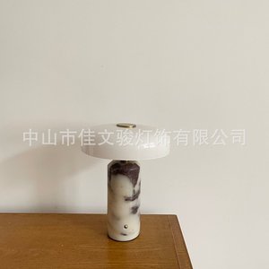 Italian Marble Table Lamp E27 Led 220V Switch Control Simple Design Bedroom Hotel Decor - Product Image 2