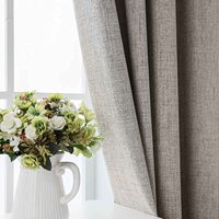 Cortinas Opacas con Revestimiento de Protección Solar, Ahorro Energético, para Dormitorio