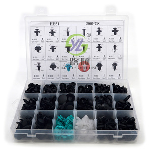 HE21 Plastic Nylon <b>Clips</b> 299Pcs Auto Fastener For <b>Car</b> Repair Replacement Parts - Product Image 1