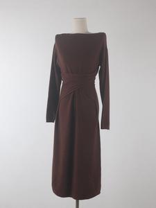 Robe en tricot à ceinture de conception française, personnalisation OEM, robe moulante de bureau pour femmes, tissu Andy, coupe ajustée, robe <span class=keywords><strong>pull</strong></span> d'hiver - Product Image 4