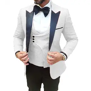 Hd179 terno de casamento masculino formal, calça com estampa de casamento slim fit para homens, festa de negócios