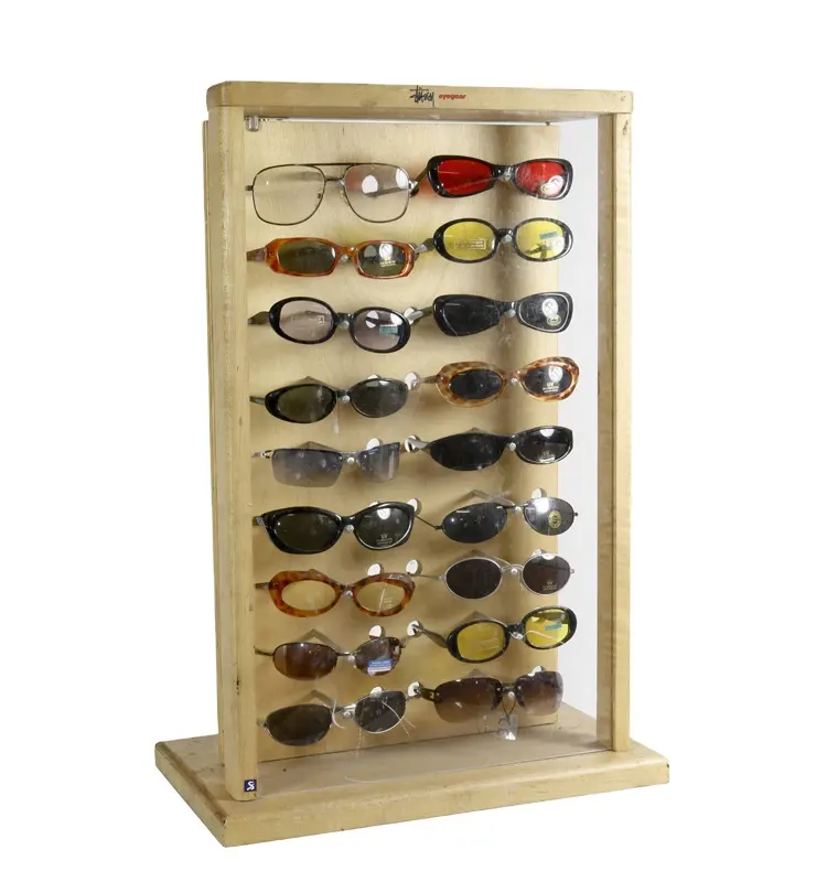 Olağanüstü değer sunmak Gözlükler Gözlük Perakende Mağaza Ahşap Optik Gözlük Güneş Gözlüğü Standı