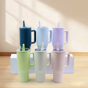 40oz stainless steel tumbler bpa-free hidden <b>straw</b> insulated vacuum double-wall 40oz stainless steel sippy cup - Product Image 1