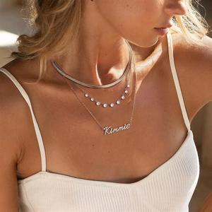 <span class=keywords><strong>Collana</strong></span> <span class=keywords><strong>in</strong></span> <span class=keywords><strong>Argento</strong></span> S925 <span class=keywords><strong>con</strong></span> Pendente Incastonato di Zirconi e <span class=keywords><strong>Nome</strong></span> Personalizzato, Popolare <span class=keywords><strong>in</strong></span> Europa e America - Product Image 3