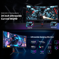 Écran LCD de bureau en gros, écran d'ordinateur 4K 3440x1440, moniteurs de jeu pour PC