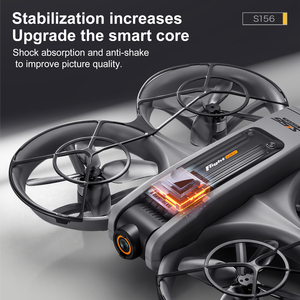 Drone mini S156 với điều khiển từ xa màn hình lớn, camera không chổi than, tránh vật cản, chụp ảnh, UAV, định vị quang học, có thể gập lại - Product Image 3