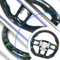 Volant de course sportif en fibre de carbone forgée verte personnalisé pour Ford Mustang S650 GT 350 500 Shelby 2024-2026