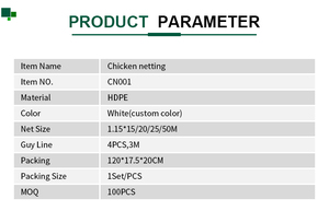 HPSFENCE Venta al por mayor CN001 Malla de HDPE para gallinas, 1.15x15/20/25/50M, Malla de valla para aves de corral con línea de sujeción para gallineros agrícolas - Product Image 2