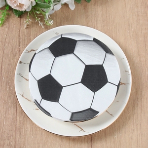 Serviettes en forme <span class=keywords><strong>de</strong></span> ballon <span class=keywords><strong>de</strong></span> football jetables, serviettes à thème <span class=keywords><strong>de</strong></span> football pour les fêtes sportives, fournitures pour les anniversaires sportifs, décorations pour les jours <span class=keywords><strong>de</strong></span> match - Product Image 2
