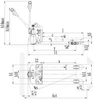 JAKI EPT20V 1,5T Lithium-Elektro-Hubwagen PU-Reifen 80*70 & 210*70 800mm Breite CE-Zertifiziert 1 Jahr Garantie