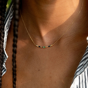 Collier CANNER S925 en argent sterling avec zircon bleu en forme de goutte d'eau, plaqué or 18 carats, bijoux pour femmes - Product Image 6