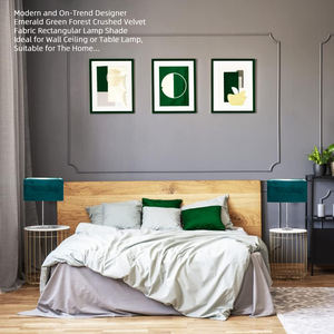 Hot Selling Bulk Pyramid Plain Lamp Shade Office Modern Rectangular <strong>Velvet</strong> Handmade <strong>Lampshade</strong> - Product Image 6