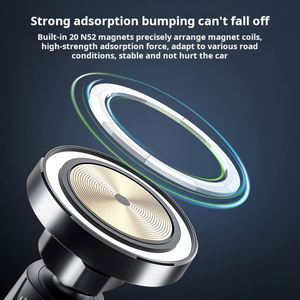 Customized Magnetic Car 15W Fast Charging Wireless <b>Charger</b> for 12/3/15 Pro Max Mobile Stand Cell Phone Holder - Product Image 4