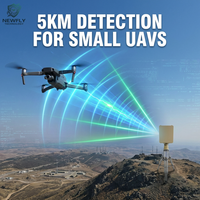 Radar de détection UAV 3D portable, bande X, surveillance longue portée 10 km, balayage à 360 degrés pour la sécurité de l'espace aérien des aéroports