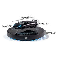 Coche de juguete magnético flotante al por mayor con LED, escala 1:36, modelo de coche de aleación de aluminio ABS con lámina de refrigeración