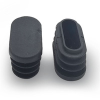Bouchon ovale en plastique noir Shi Hong pour tube, 15x30, 20x40, 25x50, 30x60, pour l'étanchéité des tuyaux