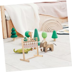 Piccola appendiabiti in legno, Mini casa da te, ripiani da parete, armadio, bambola giocattolo, che organizza abiti - Product Image 4