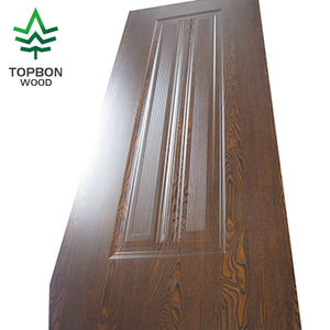 Serie de moldeo de grado <span class=keywords><strong>cero</strong></span> de 4mm, chapa de puerta de melamina moldeada decorativa para interiores, paneles de piel de puerta Interior decorativos, puerta plana - Product Image 5