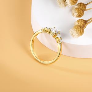 Anillos de Eternidad Sunstar Personalizados, Chapados en Oro de 14K y 18K, Plata de Ley 925, Engaste de Puntas, Circonita de Corte Brillante, a la Moda - Product Image 5