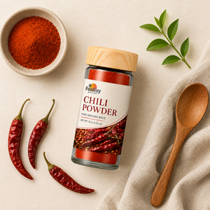 Chile en Polvo Rojo para Cocinar en Frasco de Vidrio, Listo para Venta al por Menor, para Distribuidores Globales - Product Image 1
