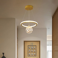 Lustre suspendu moderne et minimaliste en fer pour allée, couloir, salle à manger, hall d'entrée, balcon - Options LED à intensité variable et compactes
