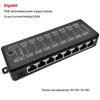 Factory 8 Port Gigabit 1.25A PoE Inyector Adaptador pasivo POE Power Over Supply Module PoE Patch Panel para cámara IP