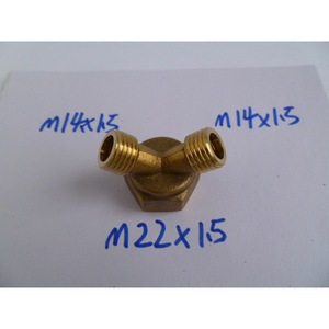 Type 36 Tee Copper Fitting M22x1.5 To M14x1.5 Conversion And Diversion Fitting - Product Image 2