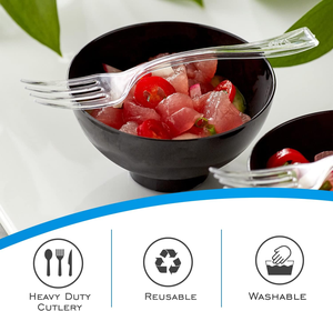 Juego de Cubiertos Desechables de Plástico para Camping y Suministros de Restaurante, Ecológico, Biodegradable, Libre de BPA, Apto para Alimentos, Juego de Picnic con Pajita - Product Image 6