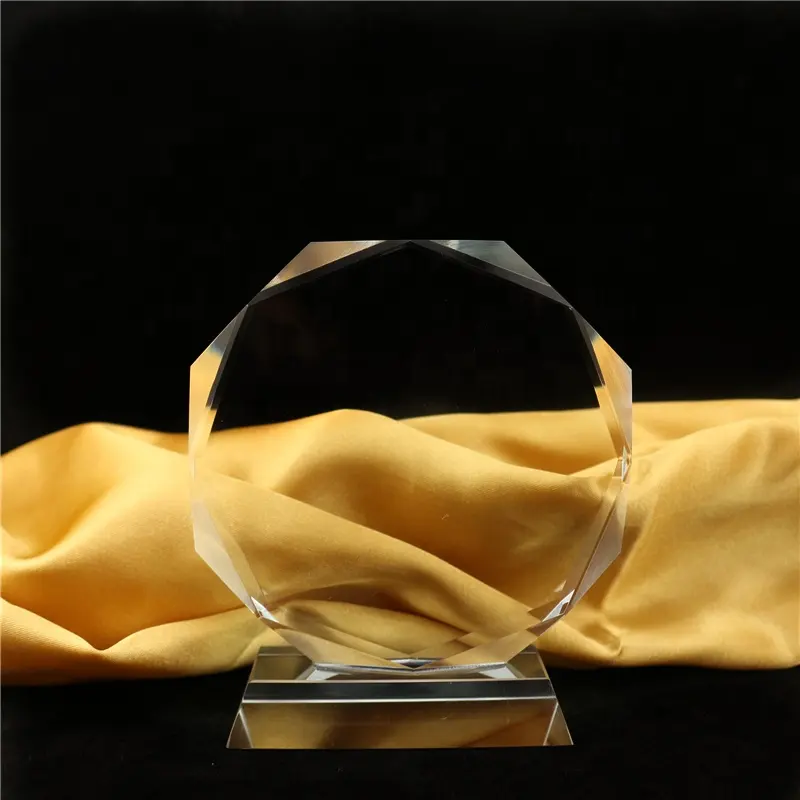 2022 Made in China cheap glass trophy award/custom logo 3d laser engraved crystal blank/ K9 Glass Blank Sunflower Crystal Award
