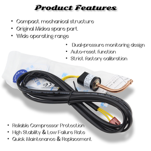 YK-01H YK-4.2/3.2-C-1500-VHR สวิตช์แรงดันท่อทองแดงไฟฟ้าอุตสาหกรรม HVAC คอนโทรลเลอร์รีเซ็ตอัตโนมัติ - Product Image 5