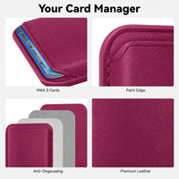 Portefeuille magnétique pour téléphone avec logo personnalisé, en cuir PU fin, compatible MagSafe, universel pour iPhone 18 17 Samsung Android
