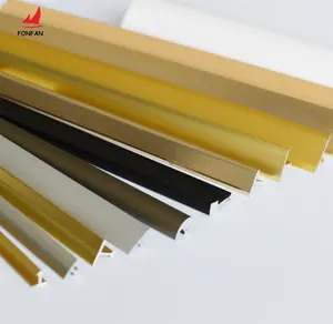 Алюминиевые T-образные обрезные профили для отделки стола, золотые металлические полосы, переходные металлические полосы, внешние аксессуары