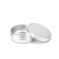WOGU 100ml Emballage Cosmétique Argenté 100g 3oz Pot en Aluminium Noir pour Huile Capillaire, Cire, Soins Corporels, Rangement de Pommades et Crèmes