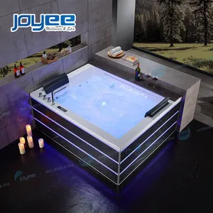 JOYEE China lussuosa vasca da bagno in acrilico portatile per adulti vasca da bagno striscia luminosa 2 persone jet spa idromassaggio per progetto hotel