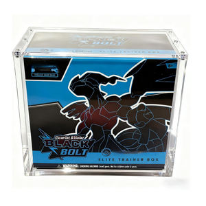 Boîte de présentation <span class=keywords><strong>en</strong></span> acrylique pour cartes Pokémon TCG/ETB/Booster/151 UPC/SPC, protection UV d'usine, série de boîtes, épaisseur 5-8 mm, couvercle magnétique, portable - Product Image 1