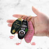 Porte-clés d'hôtel personnalisé avec logo, lettres et chiffres, en alliage de zinc, doré, émail 2D/3D, pour souvenirs