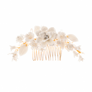 Descuento duro cerámica flor nupcial peines de pelo al por mayor mujeres accesorios boda peines de pelo - Product Image 2