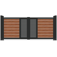 Portails battants automatiques JHR pour allée, design de portail principal, portail battant double en aluminium avec revêtement en poudre, design métallique pour maisons modernes