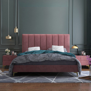 Цена по прейскуранту завода-изготовителя, двуспальная кровать из бархата в сером цвете, высококачественное покрывало с удобной обивкой - Product Image 5