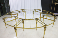 Meubles de banquet d'événement d'hôtel de luxe Ensemble de chaises de table de banquet de mariage en forme de S serpentine en acier inoxydable MDF