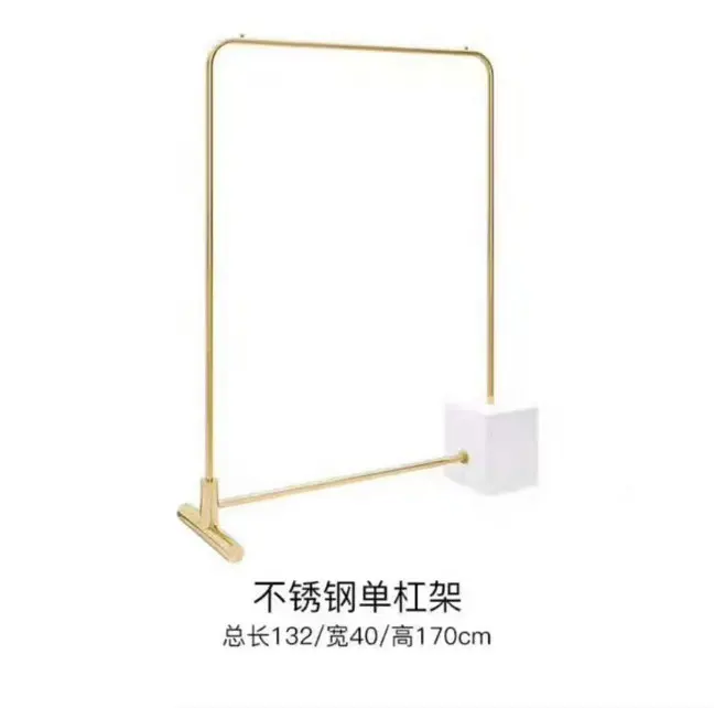 Factory Hot sale boutique clothing display shelf,design luxury metal display clothing shelves