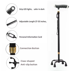 ノルディック折りたたみ老人ウォーキング杖高級アクリルファンシー調節可能自己防衛アクセサリー高齢者ウォーキングスティック - Product Image 5