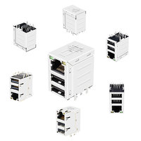 Conector de datos Vertical Cat5e Cat6 Cat7, toma de corriente de datos a prueba de agua, conector Modular Keystone Rj 45 Cat6a Rj45, conector sellado Ethernet