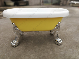 <span class=keywords><strong>Baignoire</strong></span> autoportante en acrylique pour bébé, <span class=keywords><strong>baignoire</strong></span> de luxe japonais de petite taille à <span class=keywords><strong>pied</strong></span>, colorée et jaune - Product Image 2