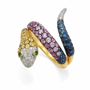 Anillo de Serpiente Colorido para Mujer, Joyería Moderna y Elegante - Product Image 1