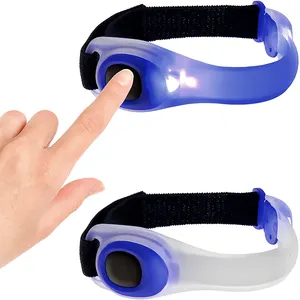 Nieuwe Verstelbare Armband Glow Led Slap Band Led Fiets Licht Reflecterende Riem Arm Band Armband