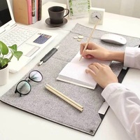 Tapis de souris multifonction en feutre, haute qualité, impression personnalisée, tapis de bureau, Double couche, tapis d'ordinateur, organisateur de rangement