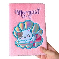 Bloc-notes en peluche anti-stress, mignon, dessin animé, A5, cadeau anti-stress, haute qualité, 80 feuilles