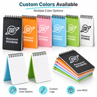 Carnet à spirale personnalisé avec logo, format A7, couverture en PP, résistant à l'eau, 50 feuilles, 120g, cadeau d'affaires, vente en gros, OEM